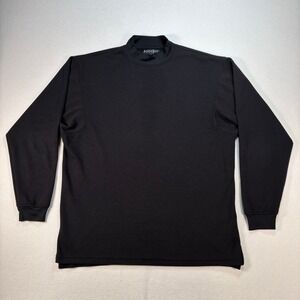 FootJoy Turtleneck Men's L Black Logo Made in‎ USA Golf Performance Pullover